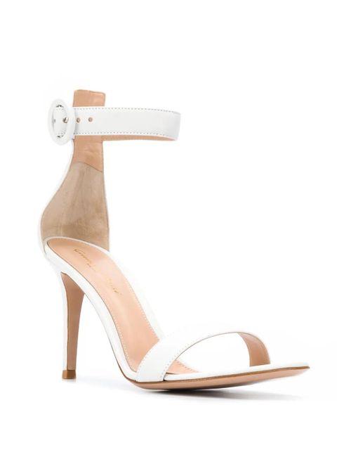 Gianvito Rossi Portofino 85mm leather sandals - White - zdjęcie produktu nr 2