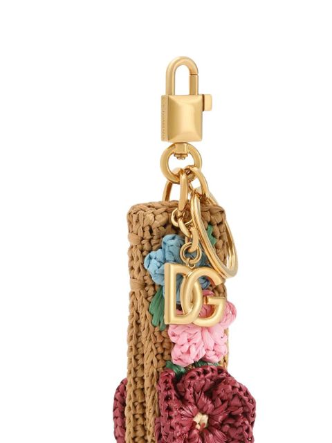 Dolce & Gabbana crochet raffia keychain - Neutrals - zdjęcie produktu nr 2