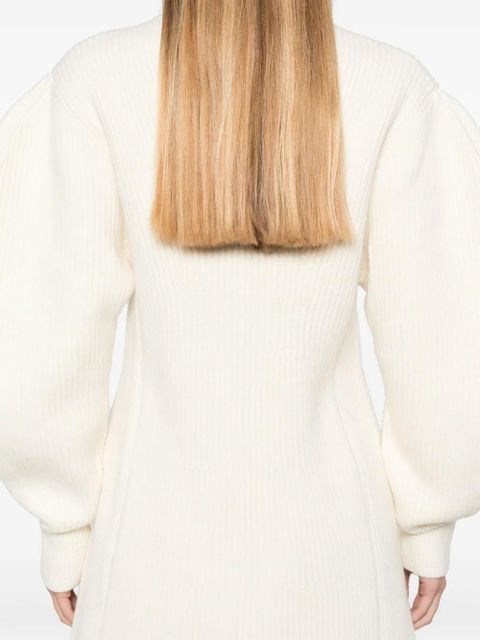 Jil Sander ribbed-knit cardigan - White