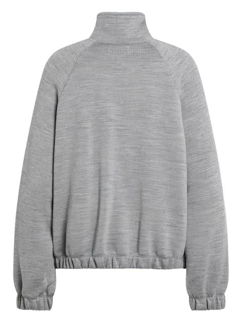 Max Mara high neck zip frine sweater - Grey - zdjęcie produktu nr 2