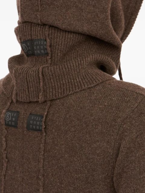 MM6 Maison Margiela fine-knit balaclava - Brown