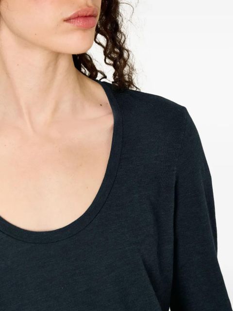 American Vintage Jacksonville scoop-neck T-shirt - Blue