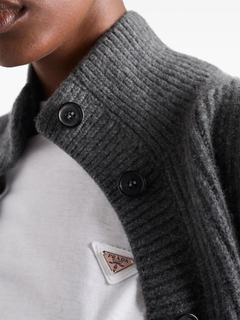 Prada enamel triangle logo T-shirt - White