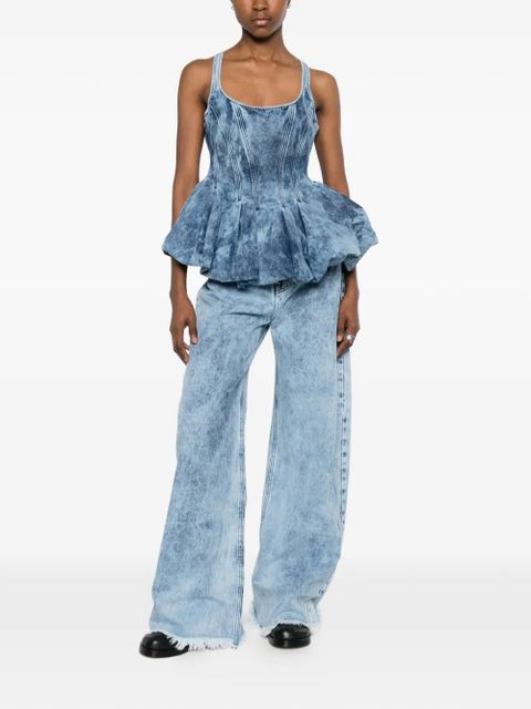 Marques'Almeida frayed acid wash jeans - Blue - zdjęcie produktu nr 2