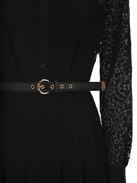 Max Mara alençon lace shirt dress - Black