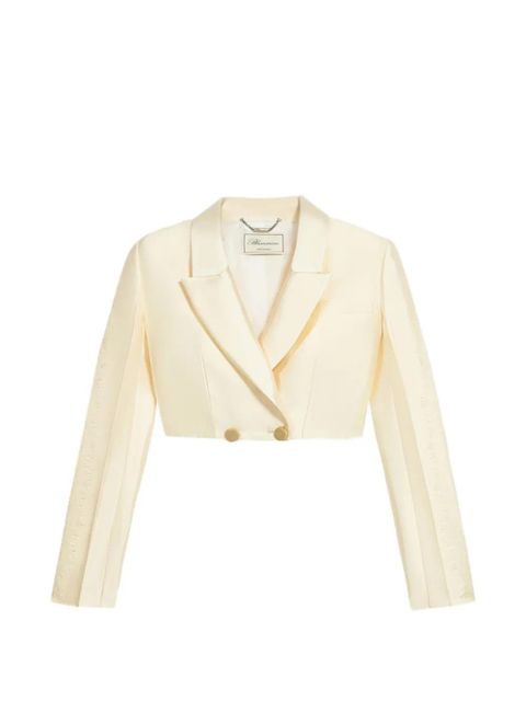 Blumarine lace crop jacket - Neutrals - zdjęcie produktu nr 1