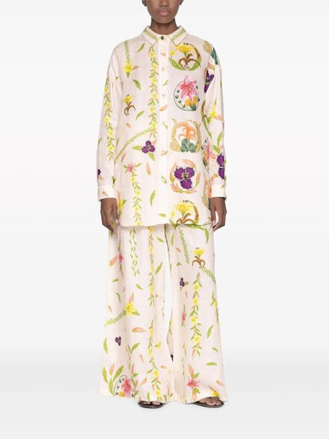 Agua By Agua Bendita Piñon Marina linen trousers - White - zdjęcie produktu nr 2