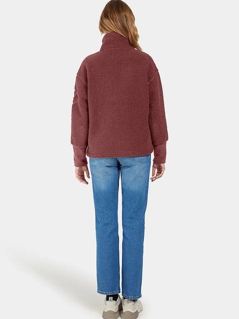 Didriksons bluza MELLA damska kolor brązowy gładka 505446