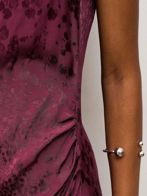 Answear.LAB sukienka kolor bordowy midi rozkloszowana