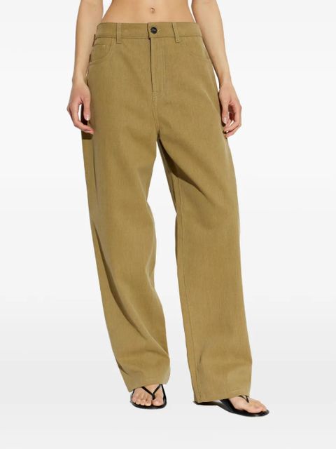 Róhe button-fastening trousers - Brown