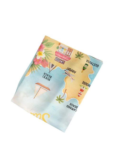 MC2 Saint Barth map-print scarf - Blue - zdjęcie produktu nr 2