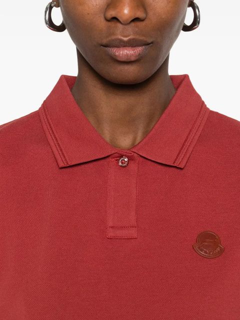 Moncler logo-patch polo shirt - Red