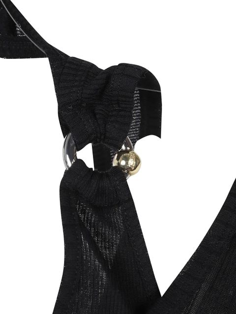 Jean Paul Gaultier ring-detail asymmetrical top - Black - zdjęcie produktu nr 2