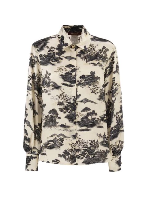 Max Mara landscape jewelled shirt - Neutrals - zdjęcie produktu nr 1