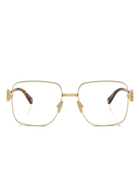 Miu Miu Eyewear square-frame sunglasses - Gold - zdjęcie produktu nr 2