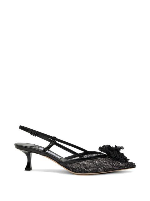 Jimmy Choo Mimmi lace-flower pumps - Black - zdjęcie produktu nr 1