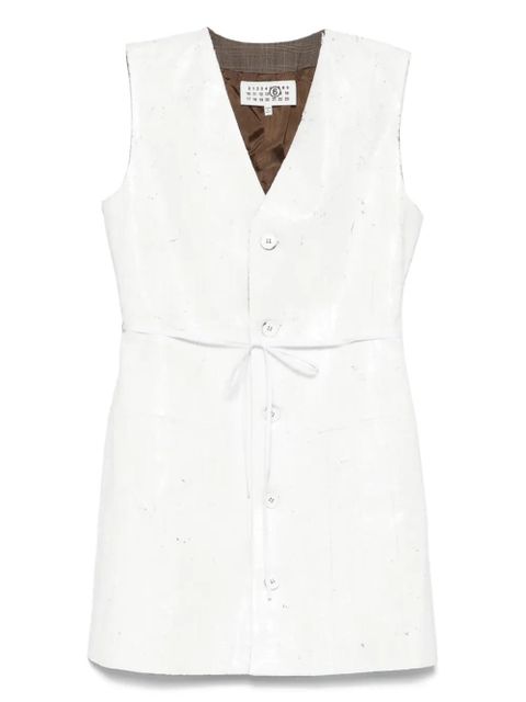 MM6 Maison Margiela v-neck gilet - White - zdjęcie produktu nr 1