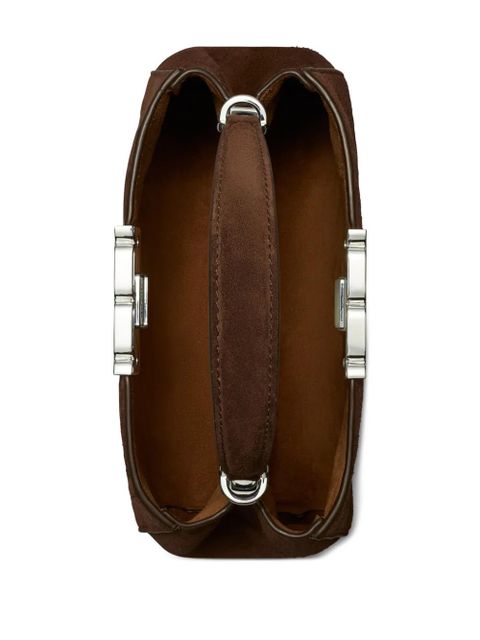 Tory Burch mini Eleanor suede satchel bag - Brown
