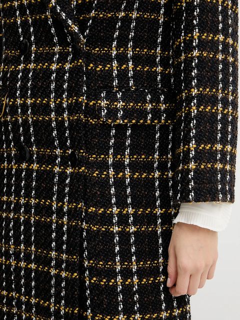 Silvian Heach płaszcz MARIN kolor brązowy GPA25197CP