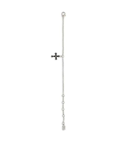 Dolce & Gabbana crystal-cross link bracelet - Silver