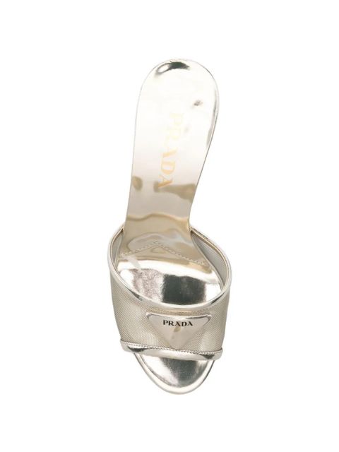 Prada metallic finish sandals - Gold