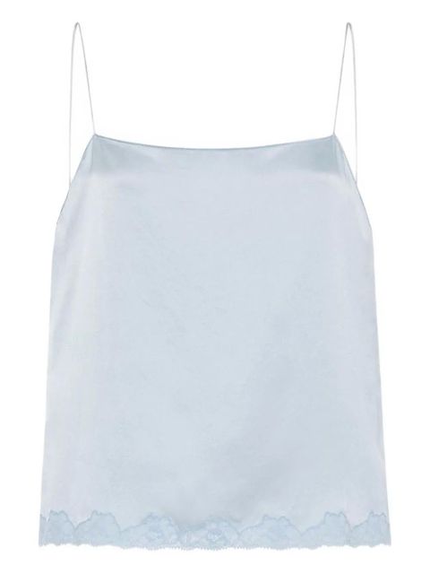 The Row Kilari lace-trimmed silk top - Blue - zdjęcie produktu nr 1