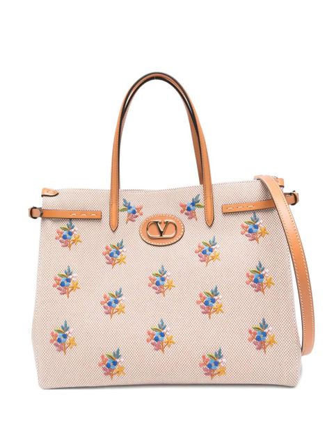 Valentino Garavani floral-print tote bag - Neutrals - zdjęcie produktu nr 1
