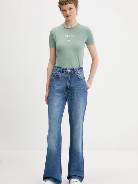 Guess Jeans t-shirt damski kolor zielony W6RI15 J1314 - zdjęcie produktu nr 2