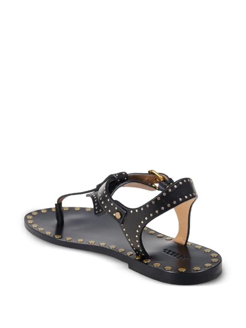 ISABEL MARANT Joony studded buckle sandals - Black