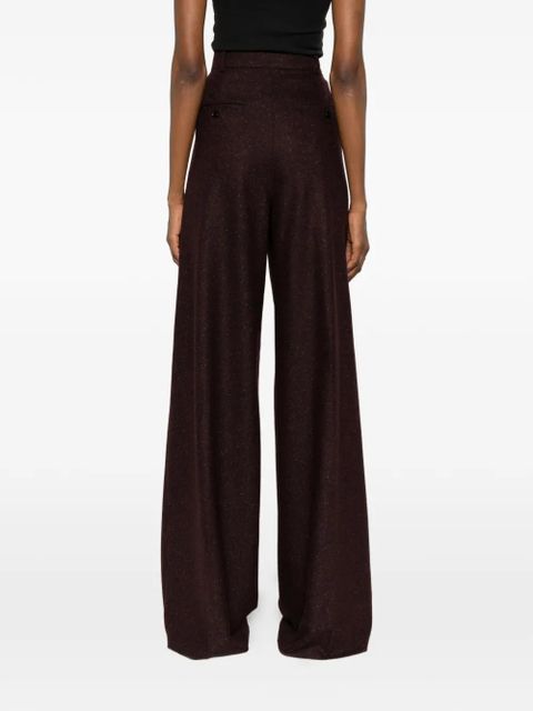 Weekend Max Mara pleated wide-leg trousers - Purple