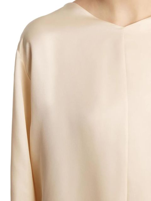 KHAITE Durion tie-back blouse - Neutrals