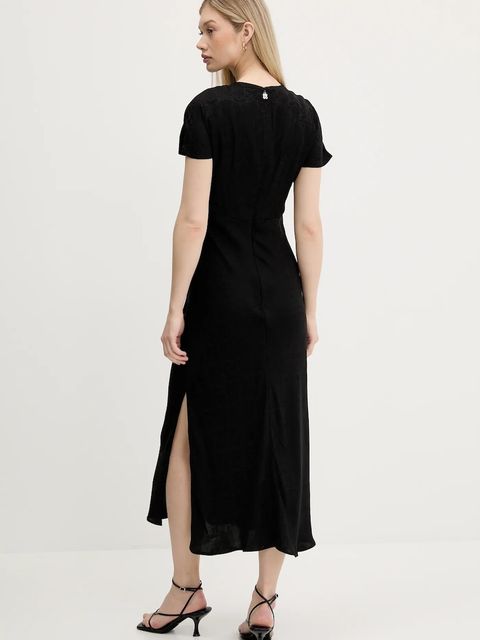 HUGO sukienka kolor czarny maxi prosta 50542304