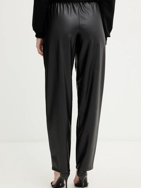 Armani Exchange spodnie damskie kolor czarny proste high waist XW000681 AF16106 - zdjęcie produktu nr 2