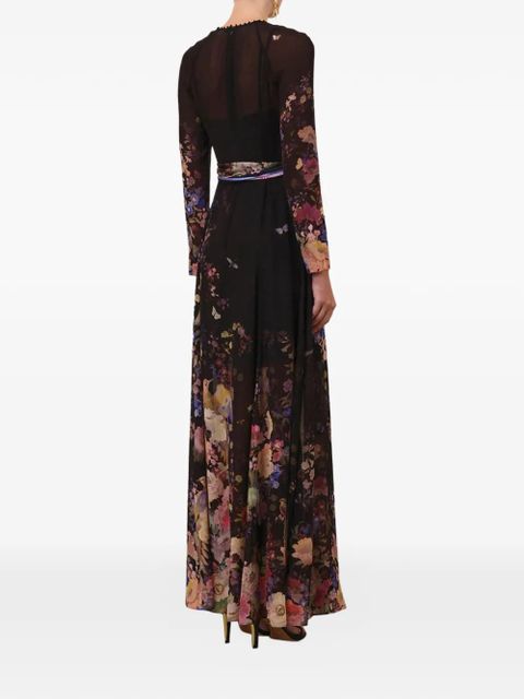 ZIMMERMANN Luna floral-pattern dress - Black