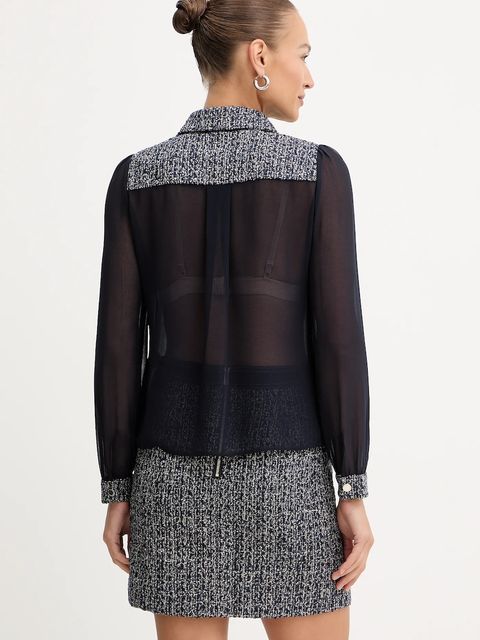 Morgan koszula damska kolor granatowy regular z kołnierzykiem klasycznym COSCAR - zdjęcie produktu nr 2