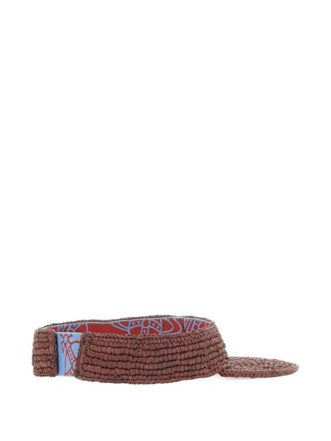 Vivienne Westwood Orb woven raffia visor - Brown - zdjęcie produktu nr 2