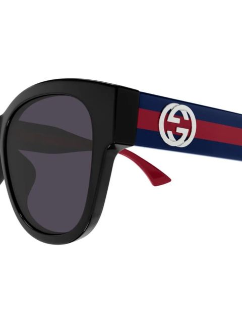 Gucci Eyewear engraved-logo sunglasses - Blue