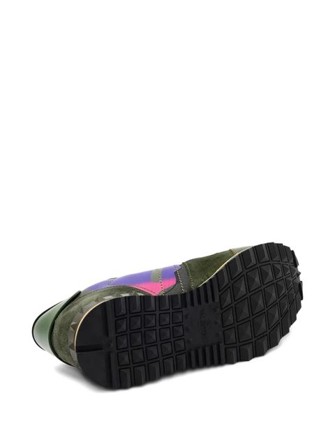 Valentino Garavani studded panelled sneakers - Green