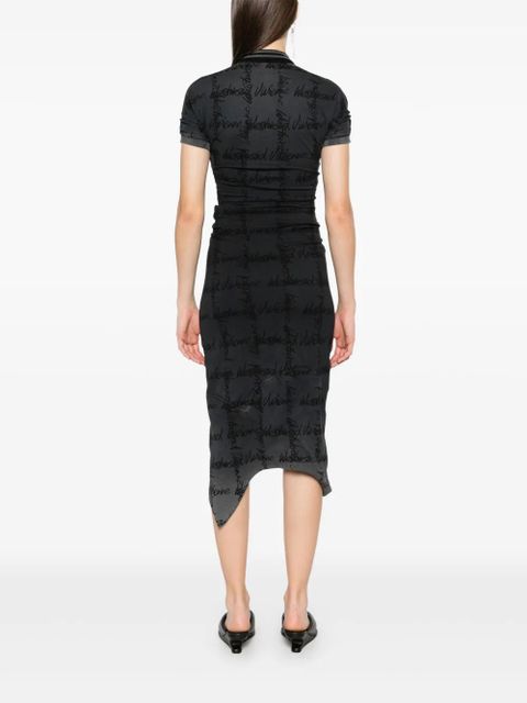 Vivienne Westwood logo-print midi dress - Blue