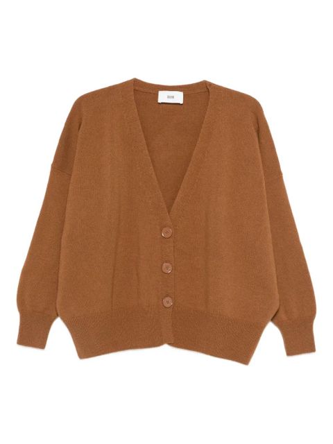 SOLOTRE V-neck cardigan - Brown - zdjęcie produktu nr 1