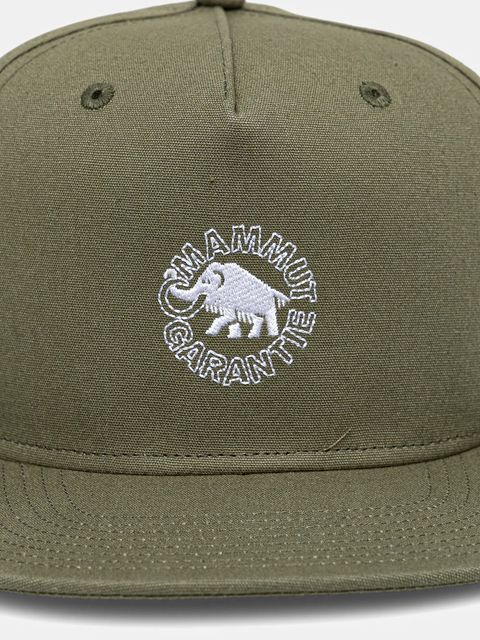 Mammut czapka z daszkiem bawełniana kolor zielony z aplikacją 1191-00641