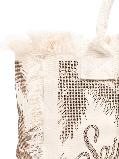 MC2 Saint Barth fringe-trimmed tote bag - Neutrals