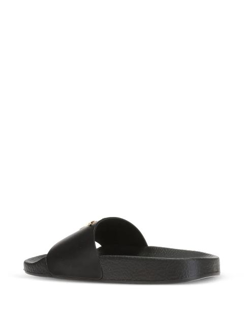 Giuseppe Zanotti Brett logo plaque sliders - Black