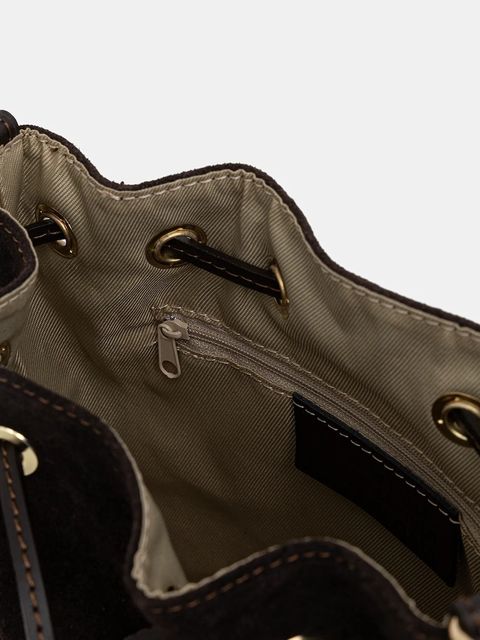 Answear.LAB torebka skórzana kolor brązowy