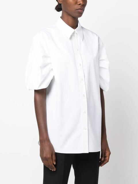 Alexander McQueen puff-sleeve cotton shirt - White