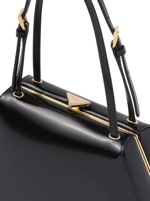 Prada patent-leather tote bag - Black