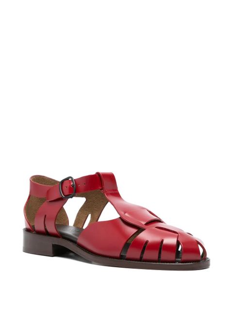 Hereu Pesca buckle leather sandals - Red - zdjęcie produktu nr 2