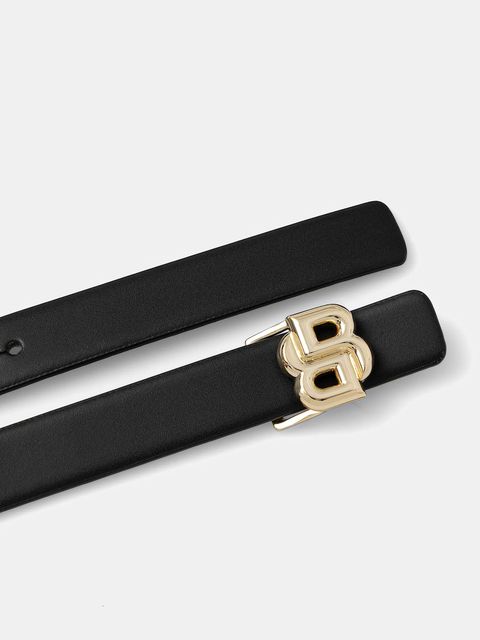 BOSS pasek skórzany dwustronny damski kolor czarny 50542179 - zdjęcie produktu nr 2