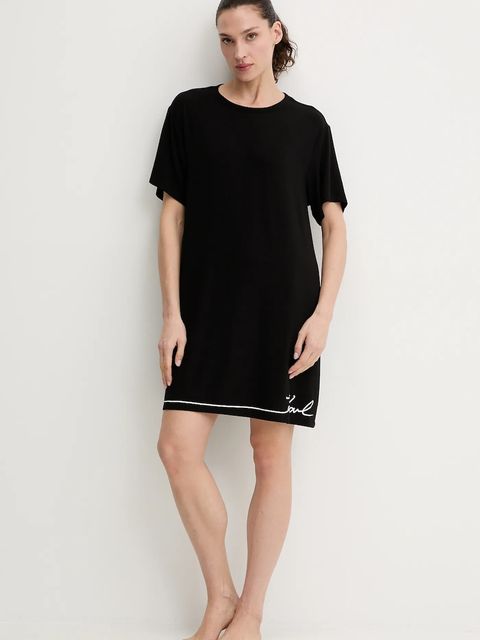 Karl Lagerfeld koszula nocna damska kolor czarny B1W45009