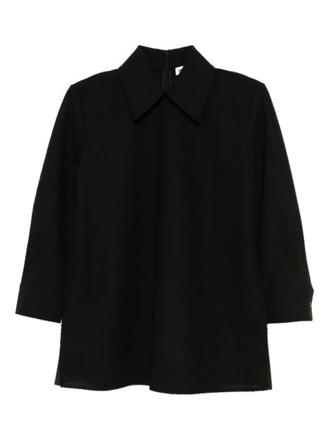 Jil Sander wool collared top - Black - zdjęcie produktu nr 1